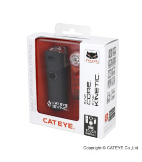 CatEye Set Éclairage Vélo SYNC Core & Kinetic Avant & Arrière