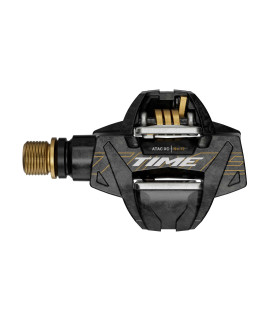 Pédales TIME XC 12 Axe Titane Carbon/Or + Cales ATAC 13°/17° C1