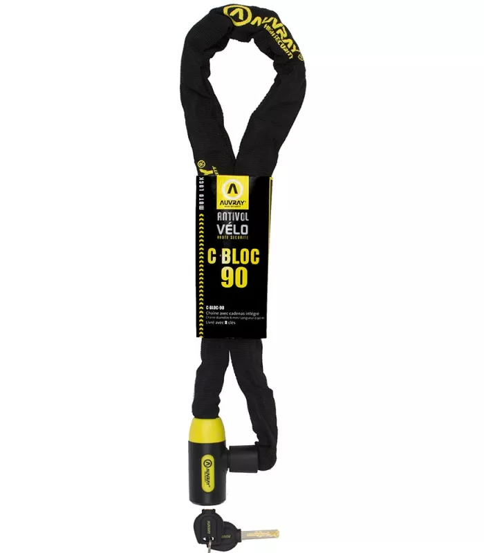 Antivol vélo chaîne AUVRAY C-BLOC 90 Ø6