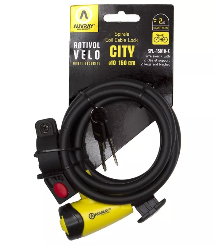 Antivol vélo câble AUVRAY CITY 150 Ø 10