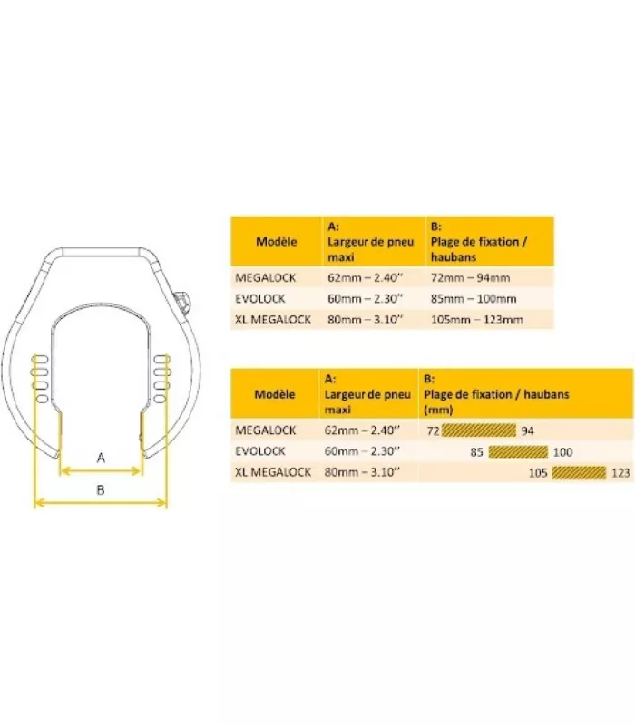 Antivol cadenas AUVRAY XLMEGALOCK