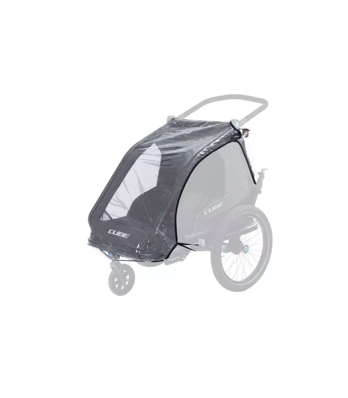 Protection Pluie CUBE pour Remorque Enfant Double