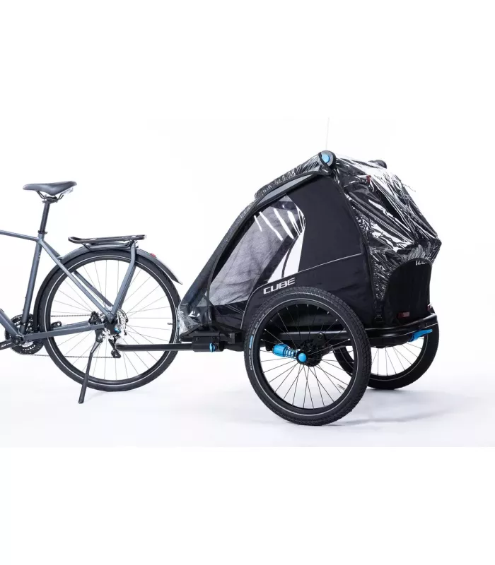 Protection Pluie CUBE pour Remorque Enfant Double
