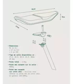 Kit selle biplace Selle Jallot